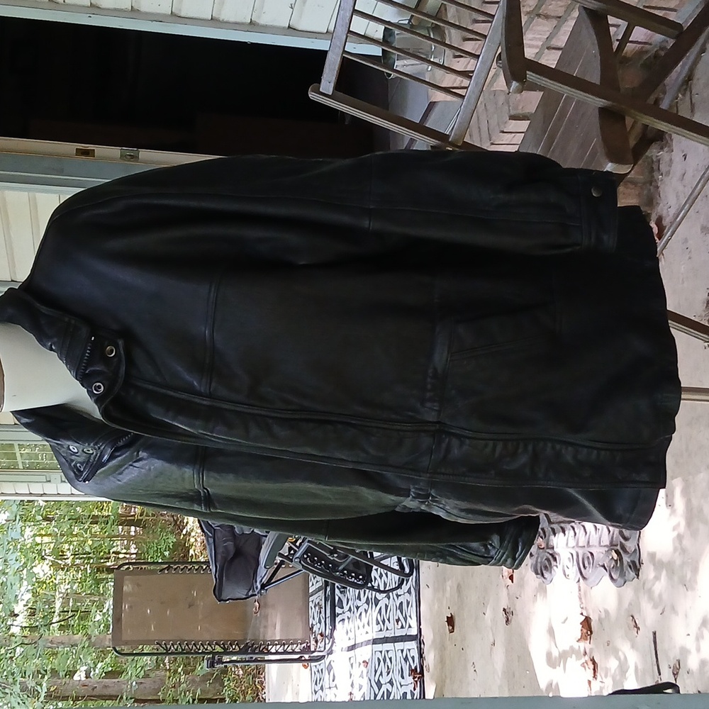 Tannery WEST Men's Black‎ Leather Jacket W Thinsulate Liner. Men's Sz.L